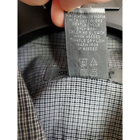 Spring Mercer Shirt Mens XXL Button Front Grey Workwear Office Casual Pockets - Picture 8 of 9